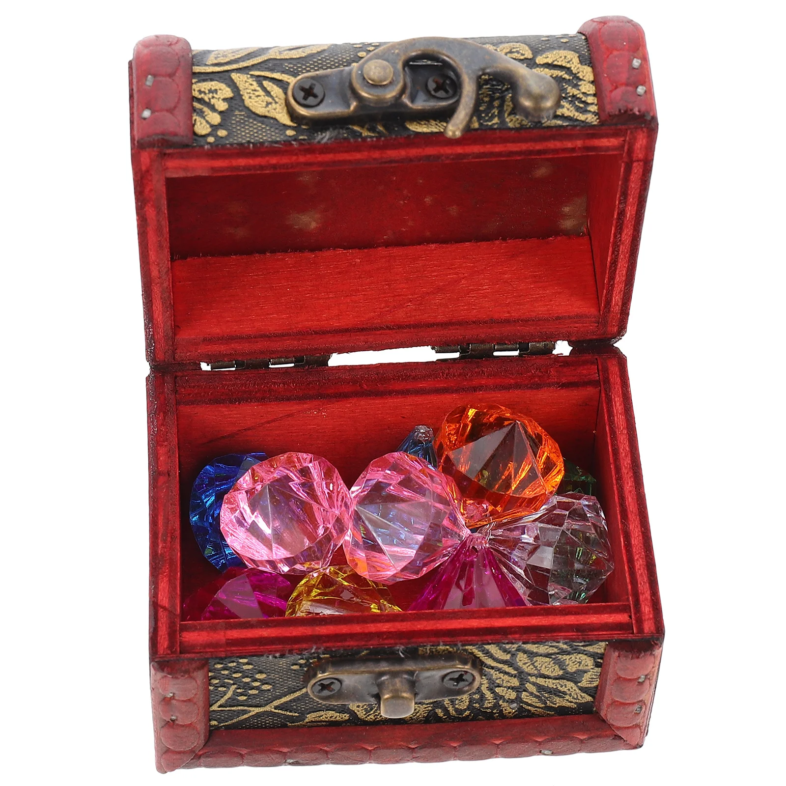

Box Treasure Pirate Keepsake Wooden Toy Storage Kids Jewelry Boxes Wood Acrylic Toys Halloween Table Gemstones Jewellery Diamond