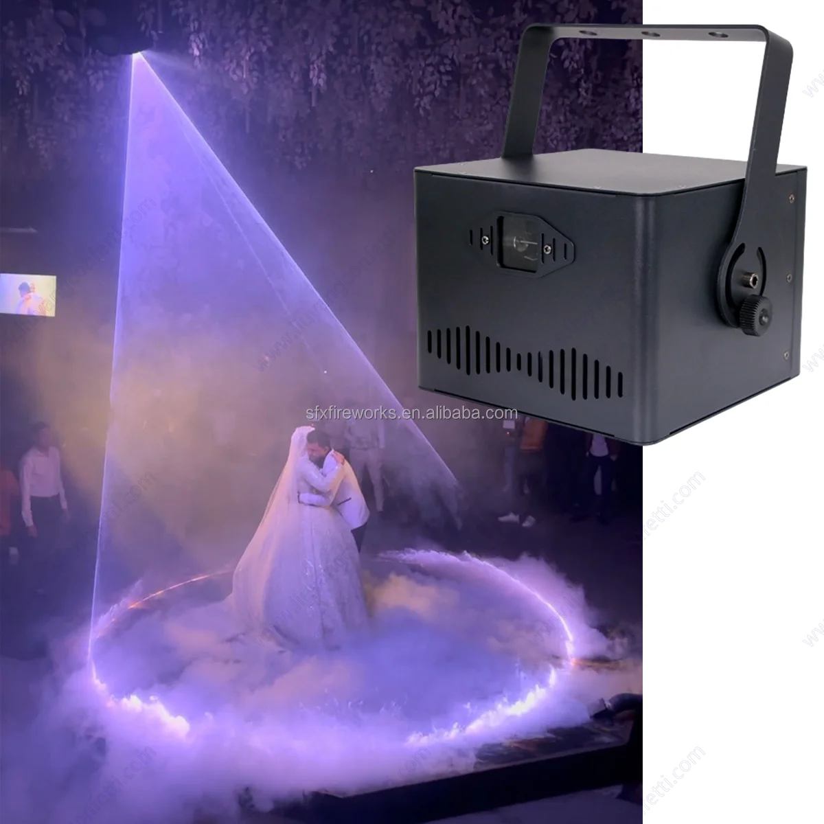Фото Лазерный светильник RGB для сцены 3W с высоким CRI 80, управление через мобильное приложение и DMX, эффекты «Сказочная Золушка», «Аниме» для аренды на вечеринки и свадьбы №3