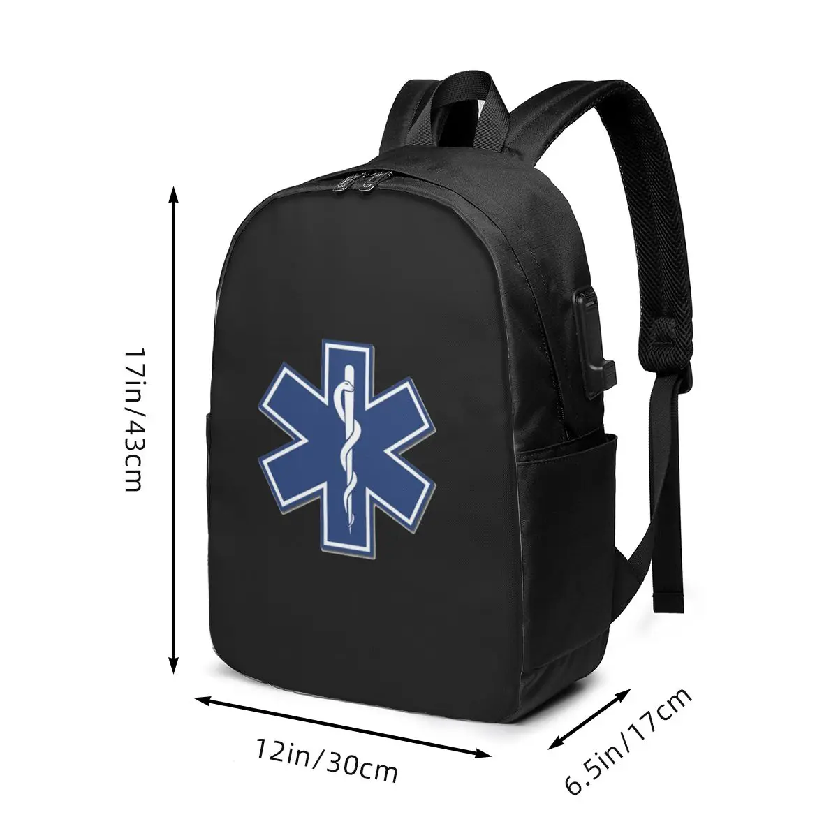 Рюкзак EMT Star Of Life для экстренной медицинской помощи, дорожная сумка для ноутбука, школьная сумка для студентов колледжа, сумка через плечо для ноутбука (art.: 3920d9eab6e01) - 3920d9eab6e01