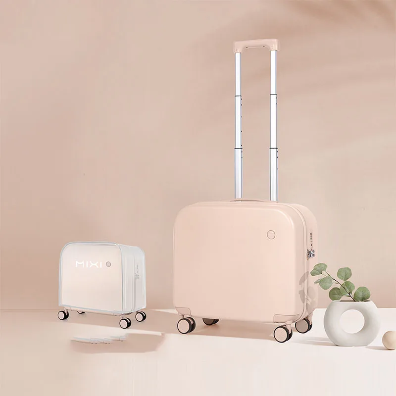 Mixi Aesthetic Design Carry On Suitcase Travel Bag Boarding Cabin Case Cabin Trip 100% PC Hardside Luggage Travel Suitcase