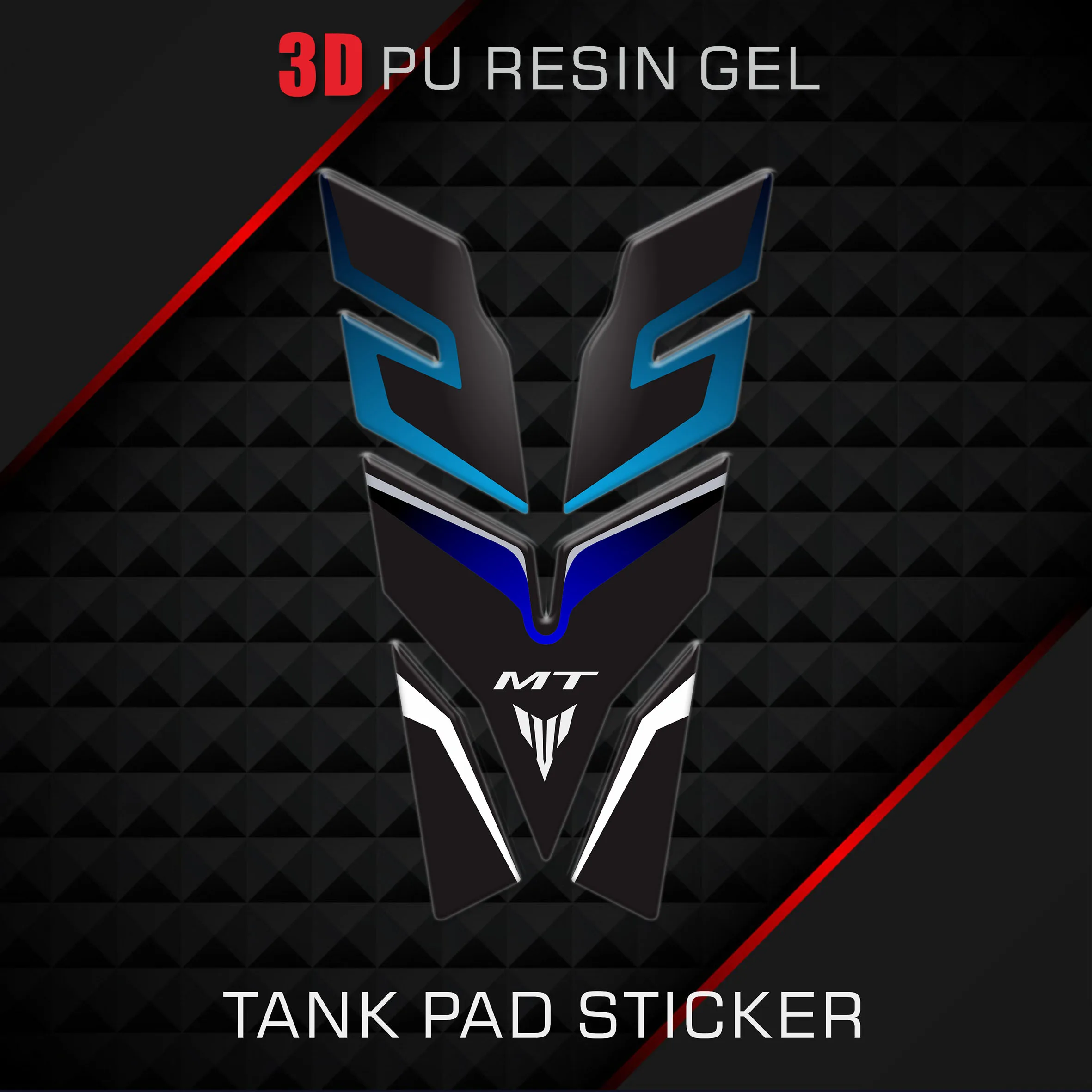 

For MT07 MT09 MT10 Motorcycle Fuel Cap Cover Decal Sticker 3D Carbon Look