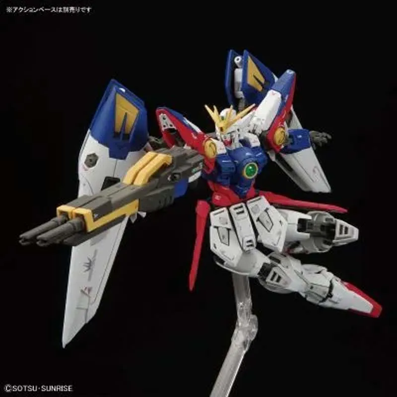 Фото Оригинальный сборный набор Bandai GUNDAM RG 1/144 XXXG-00W0 Wing Gundam Zero, коллекционная фигурка из аниме, модель для сборки, подарок на Рождество №3