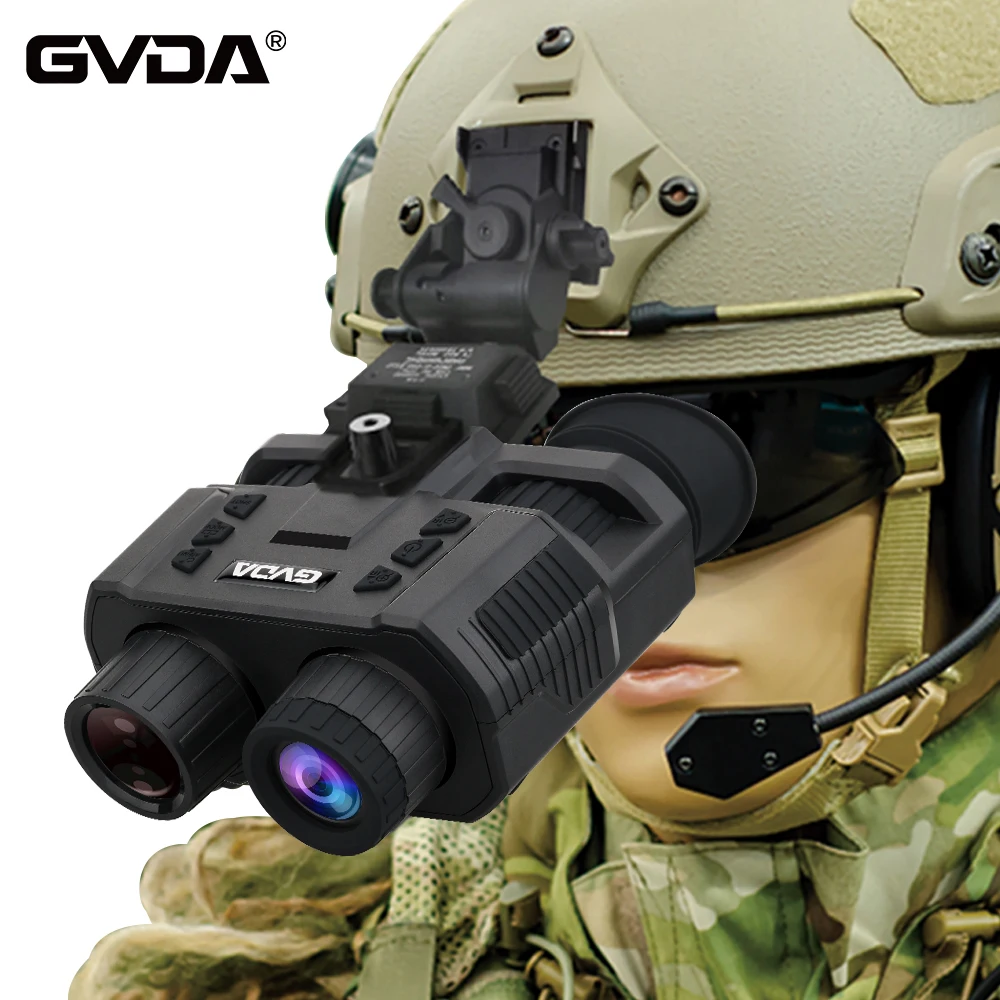 

GVDA Infrared Night Vision Binoculars Goggles Device Hunting Camping Telescope 4x Digital Zoom Head Mounted Night Vision Scope