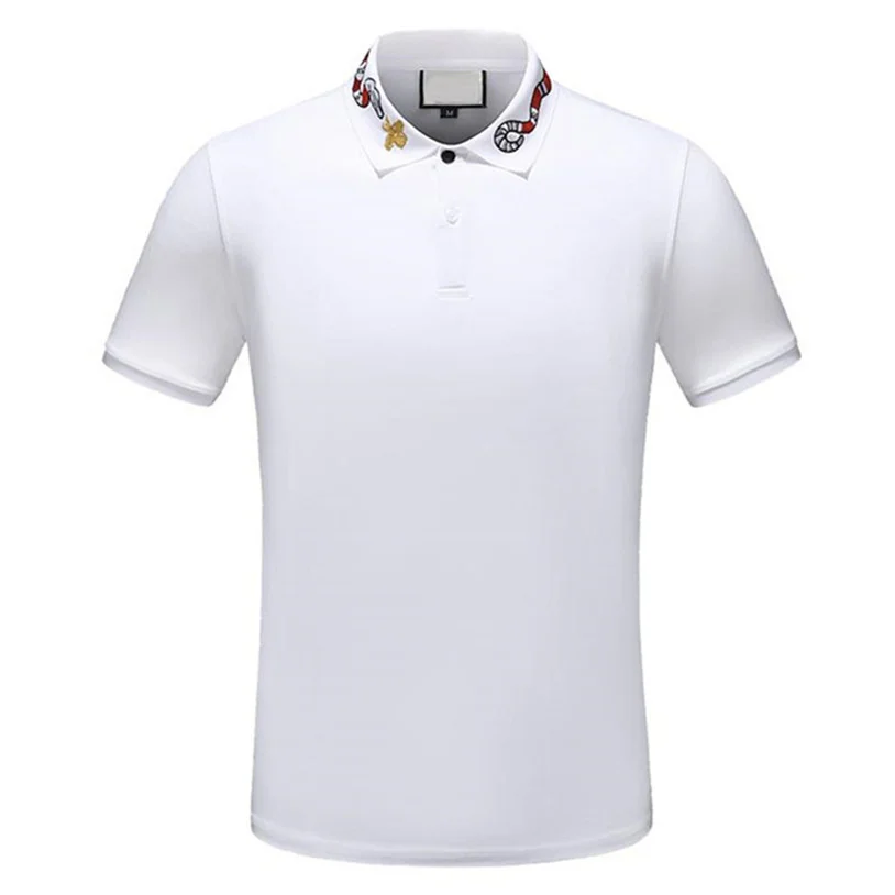 

22sS summer High Quality Men Polo Shirts High Street Print Casual Short Sleeve Mens Shirts Turn-Down Collar Polo Shirt Men