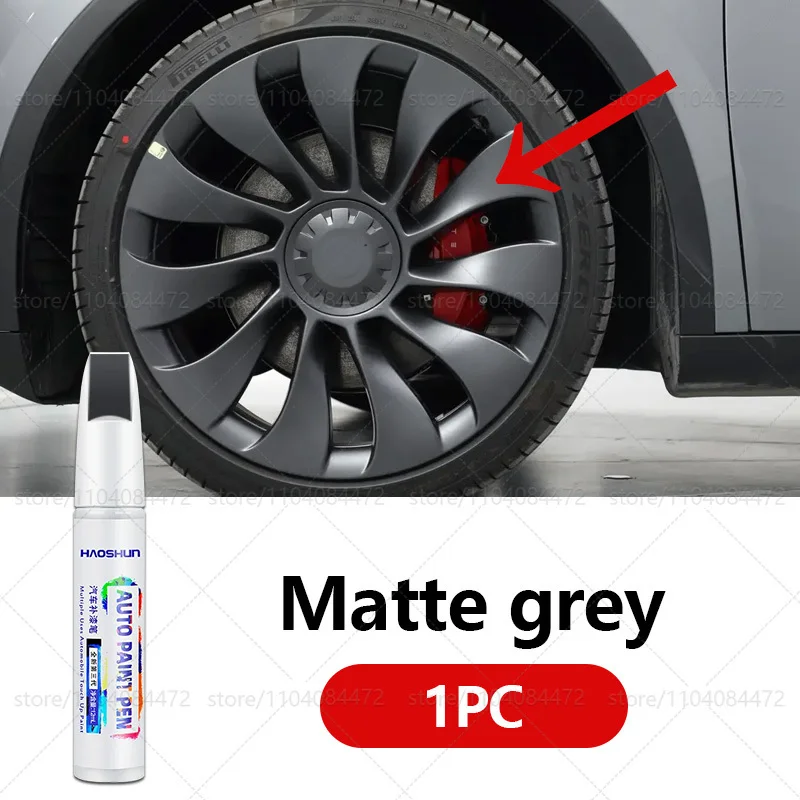 

Ручка для ремонта царапин на колесах Tesla Model 3 Y S X, матовая, черная, темная, серая, серебристая, черная, несколько цветов, ручка для ремонта краски