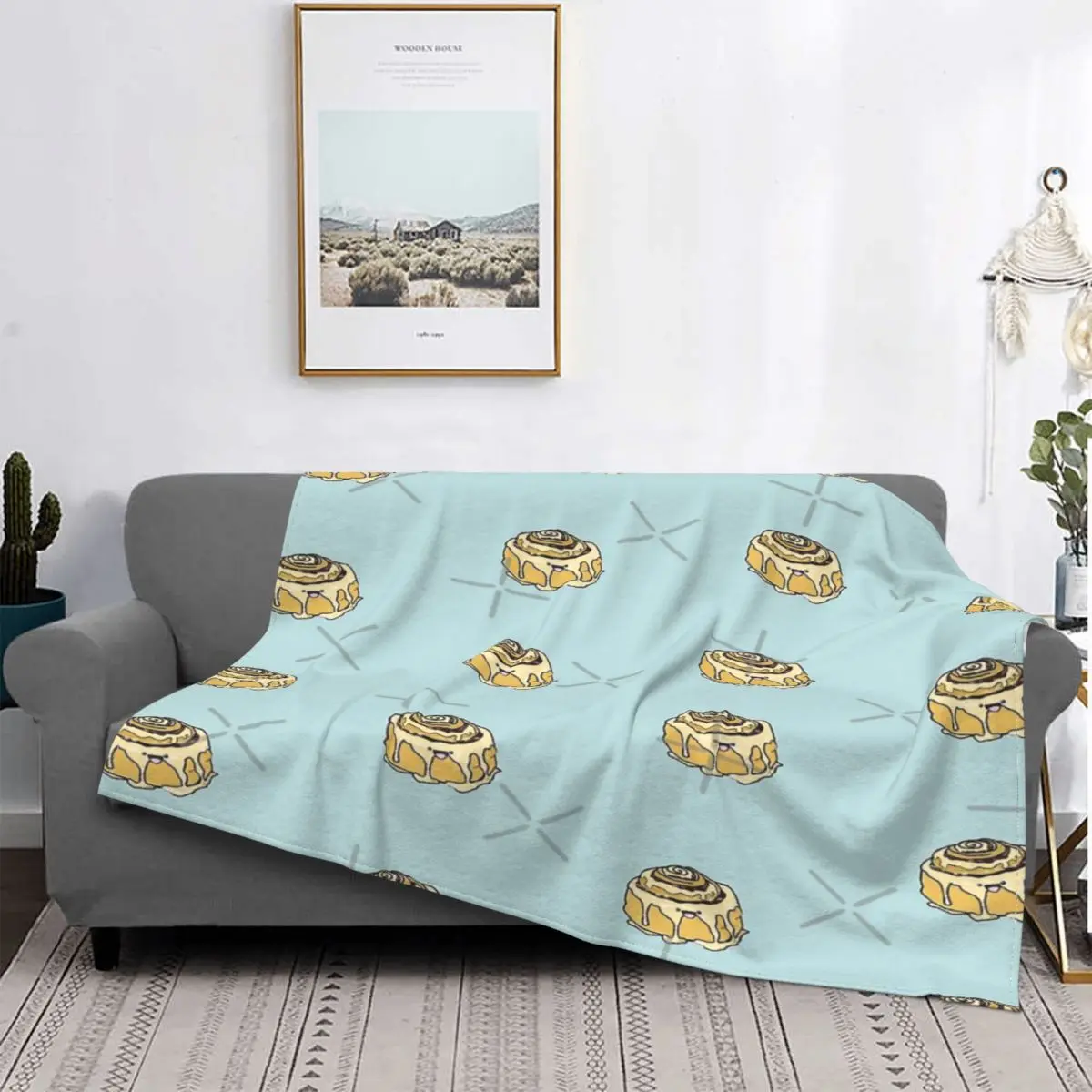 

Manta de moño de canela bonita, colcha a cuadros para cama, toalla de playa, manta con capucha, edredones y colcha