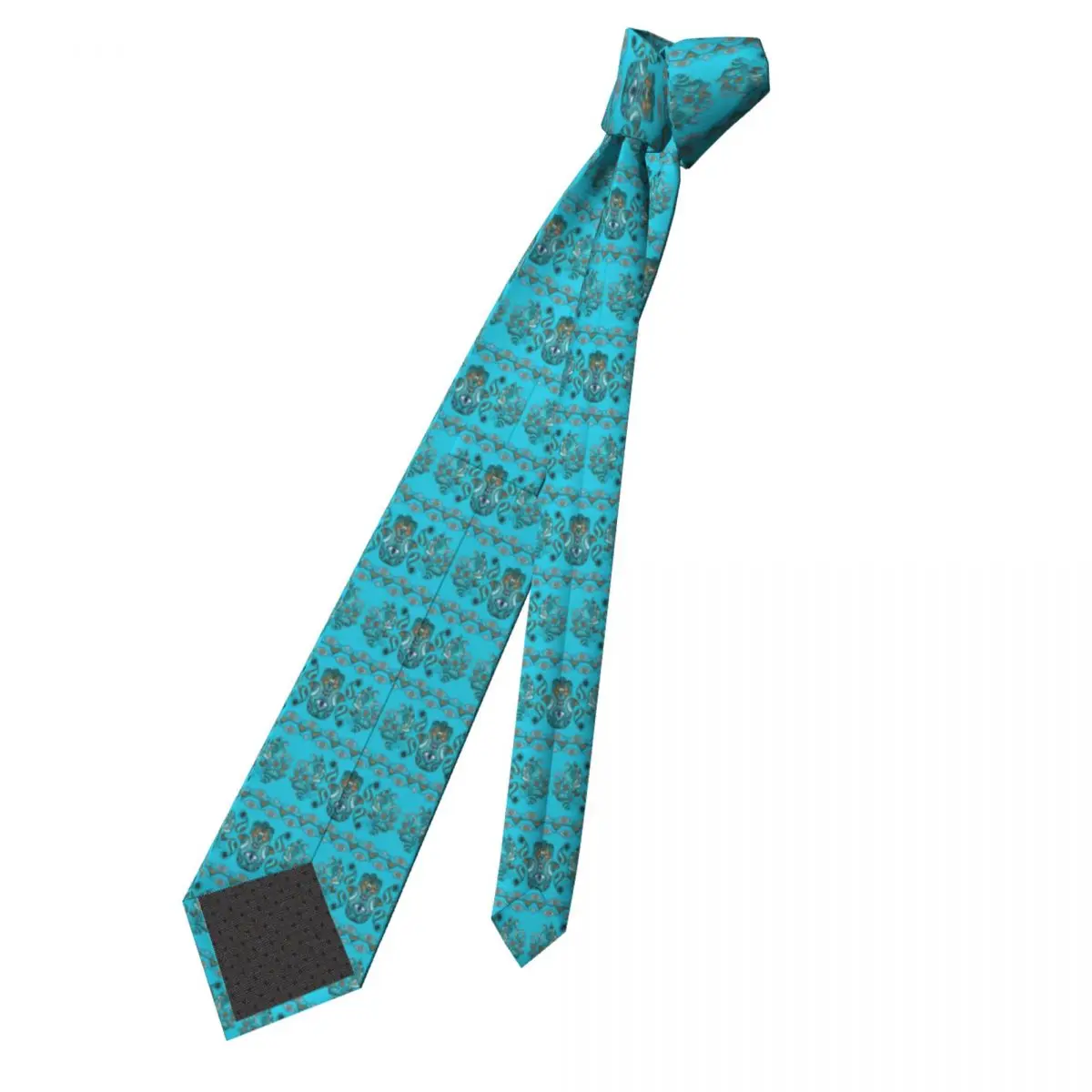 Fatima Ornament Tie Hamesh Hamsa Hand Peace Ties Hip-Hop Street Cravat Wedding Necktie Polyester images - 6
