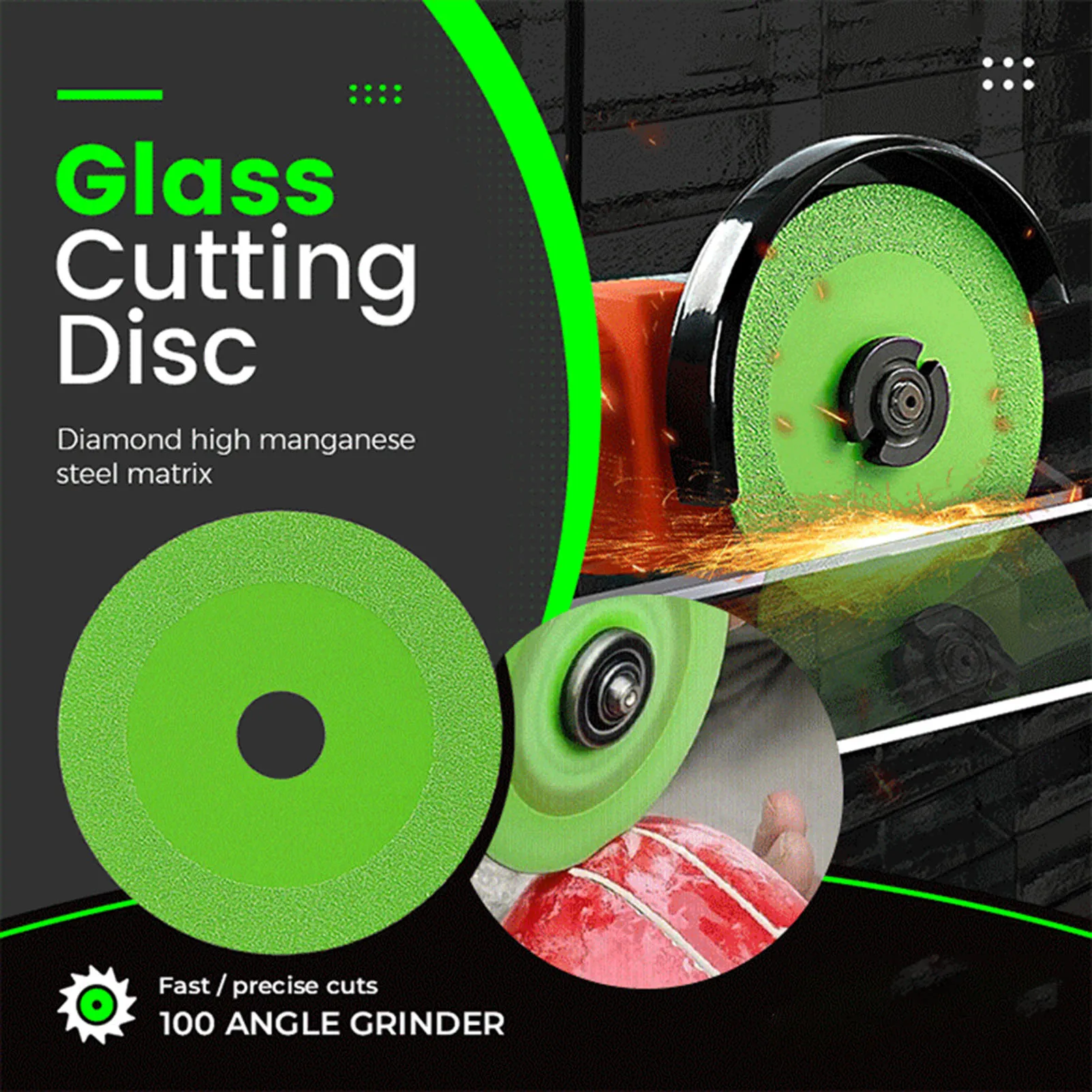 

Glass Cutting Disc Ultra Thin Saw Blade for Cutting Glass Jade Crystal Metal Glass Cutting Disc Diamond Blade for Glass Tile GQ