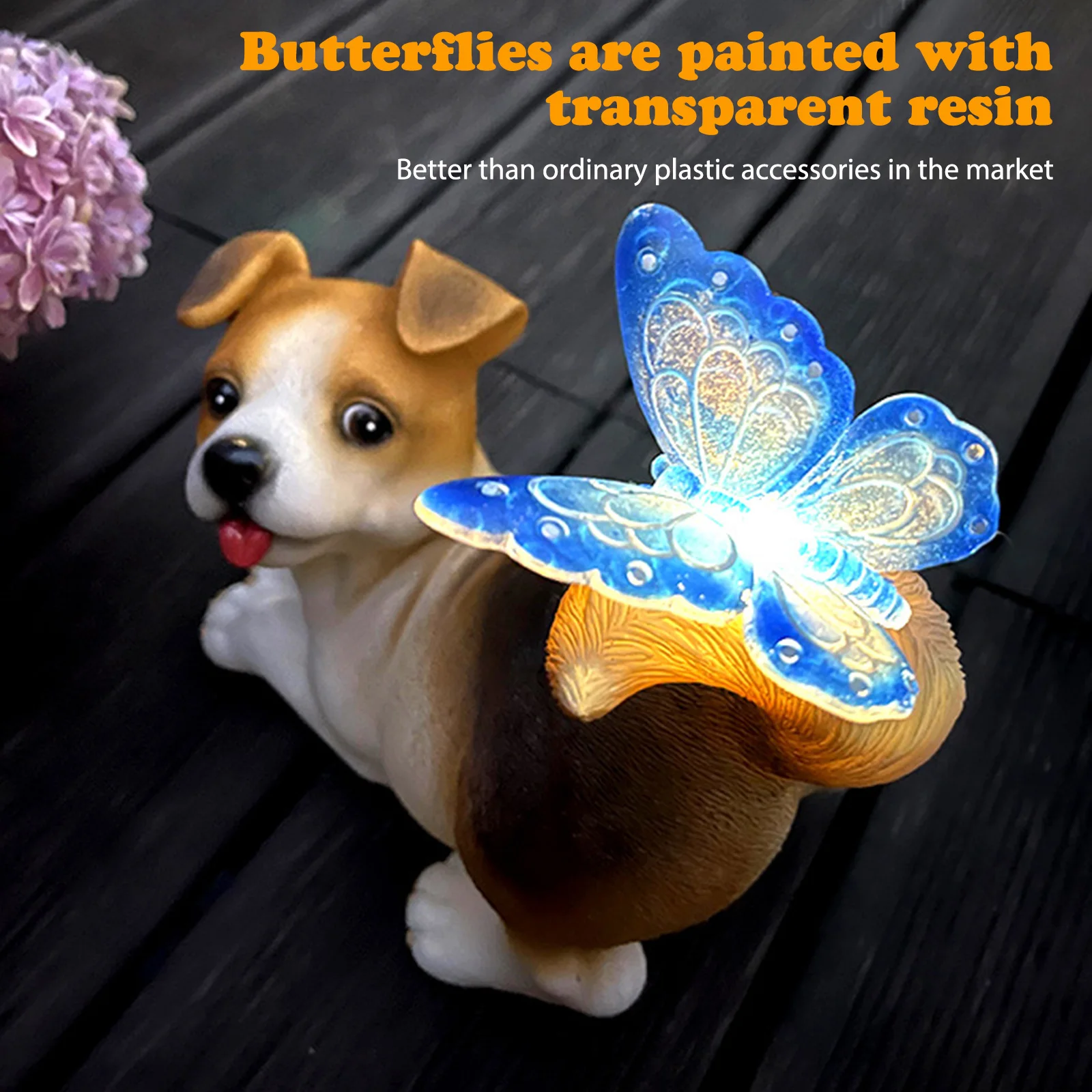 

Solar Bunny LED Light Garden Bunny Statue Waterproof Outdoor Lamp Resin Animal Landscape Statues for Fairy Light Christmas