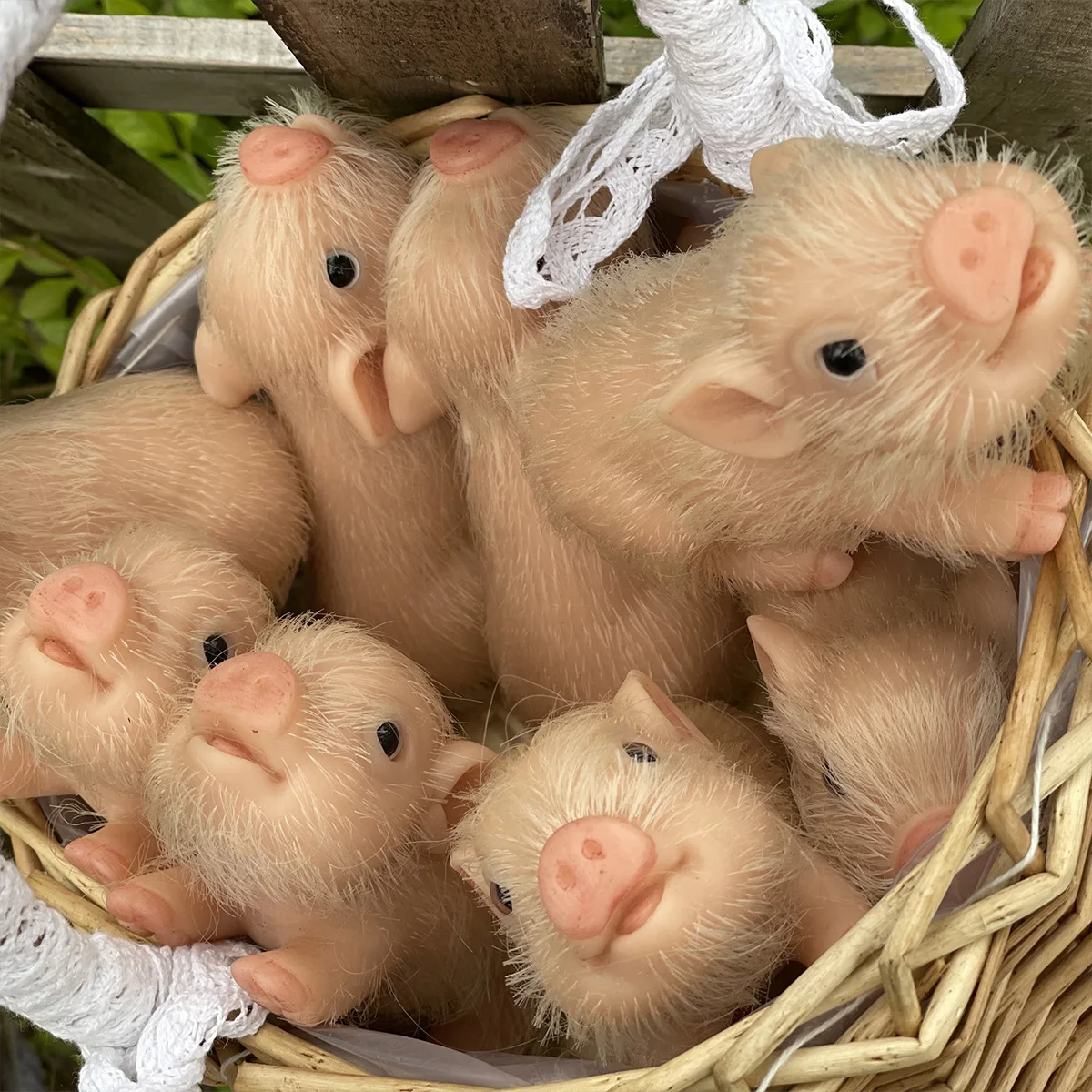 6in Full Silicone Piglet BPA-Free Soft Pig Doll Lifelike Reborn Baby Toy Gift for Home Decoration | Игрушки и хобби