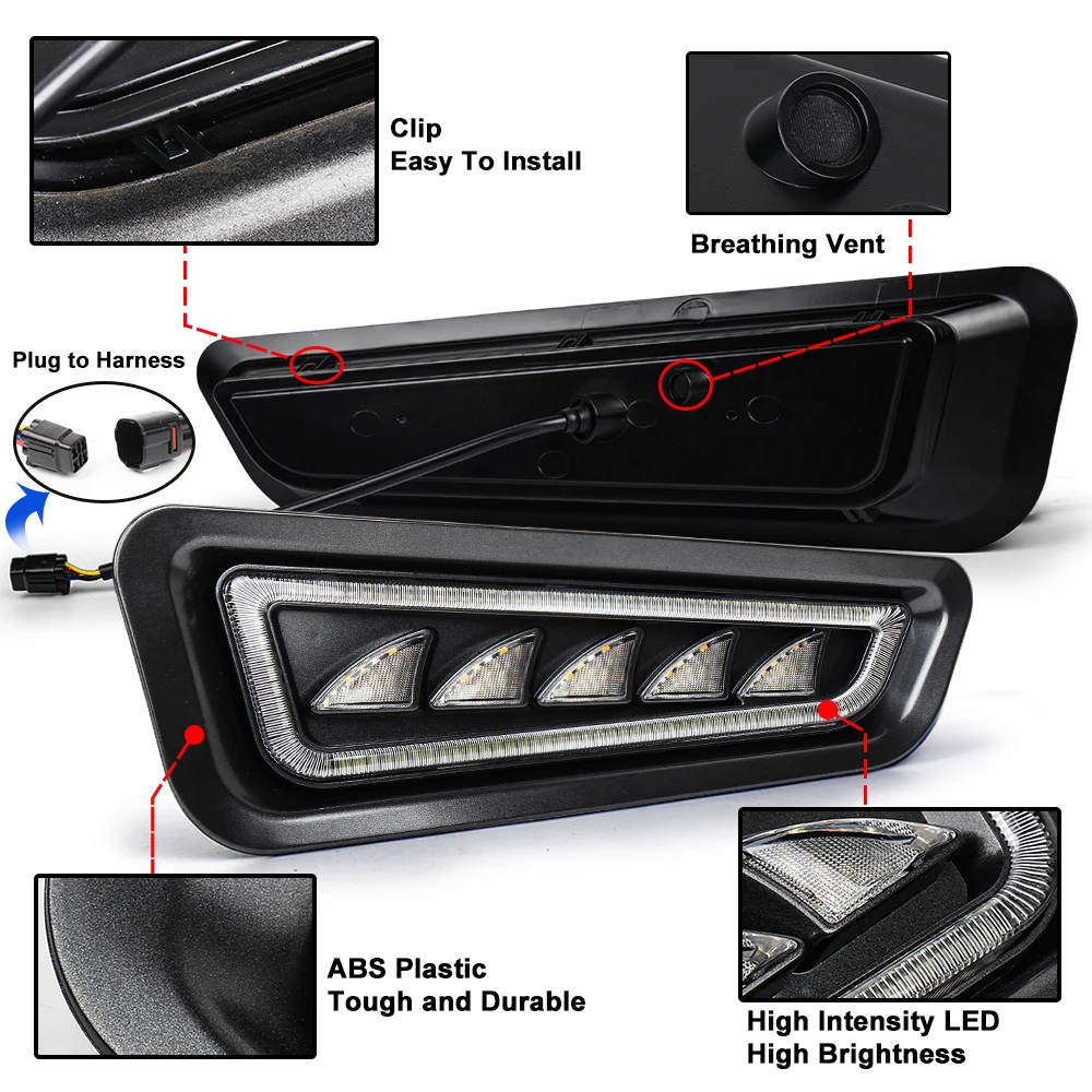 Водонепроницаемые противотуманные фары POVTOR 2 шт. 12 В со светло-голубым цветом для