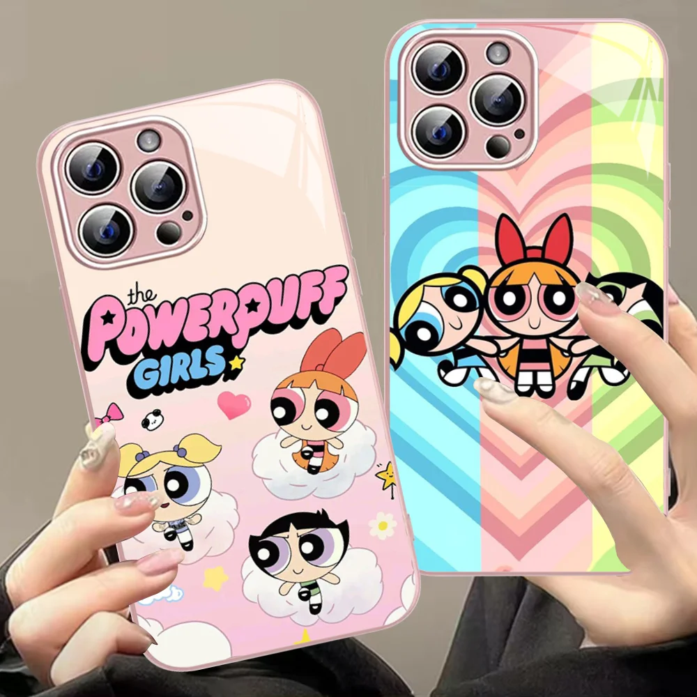 Чехол для телефона с рисунком T-The P-Powerpuff G-Girls IPhone 14 13 12 Mini 11 Pro XS Max X XR Plus чехол из