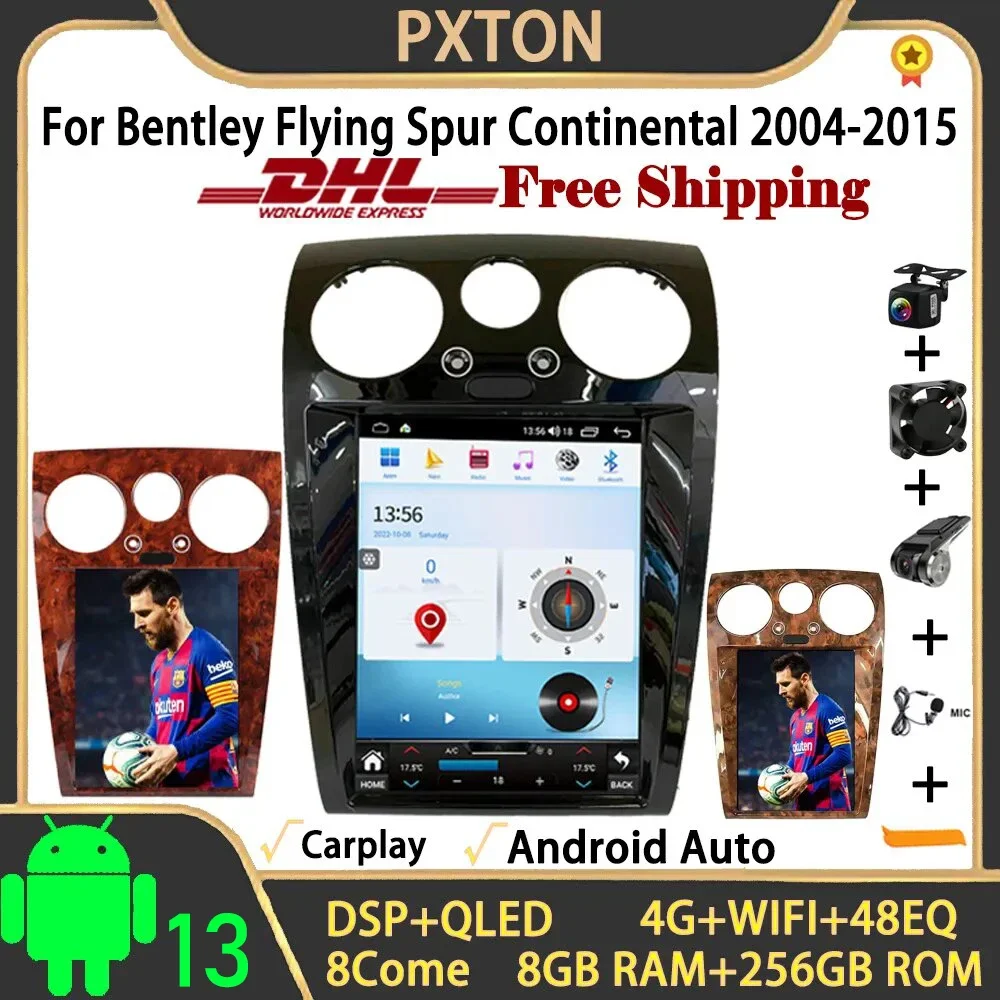 

Pxton Android 13 For Bentley Flying Spur Continental 2004-2015 Tesla Screen Car Radio Stereo Multimedia Player GPS Navigation