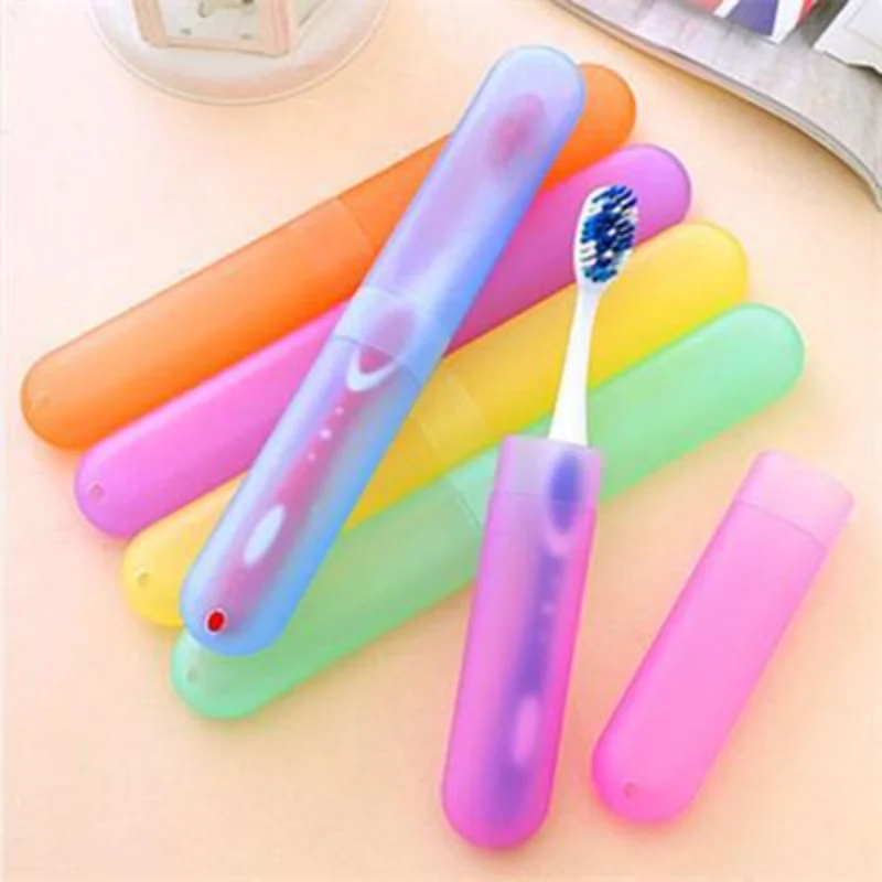 

2pcs Lovely Convenient Toothbrushbox Excellent Portable Travel Hiking Camping Toothbrush Holder Case Box Tube Cover Protect
