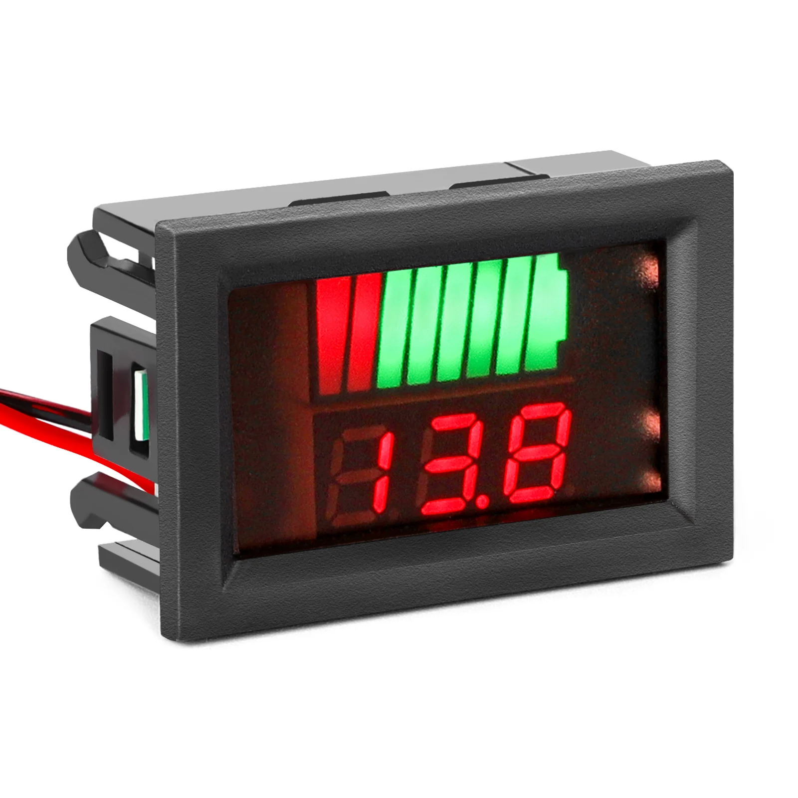 Индикатор уровня батареи DROK, 8-100 в, монитор свинцово-кислотной батареи, тестер емкости автомобиля, напряжение 12 В, 24 В, 48 В, 60 в