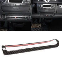 abs carbon fiber door lock switch decorative frame for smart fortwo 451 2009 2015 decorative frame car accessories