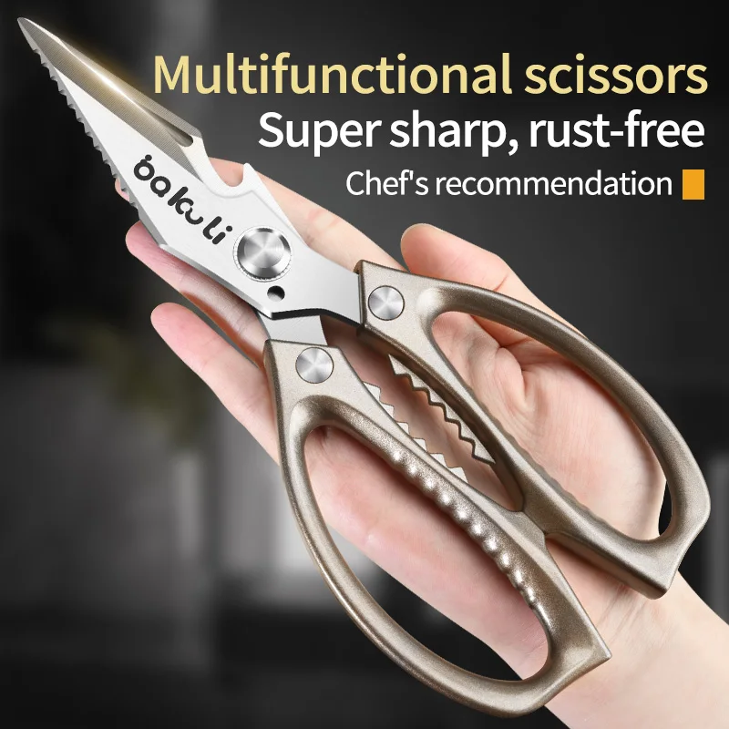 

Новые ножницы для еды Сверхмощные кухонные ножницы Ножницы для птицы с овощами, для кухонной резки курицы, мяса, рыбы, кости