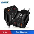 20 Вт, Зарядное устройство с цифровым дисплеем QC 3,0 Fast зарядка для телефона USB Charger For iPhone 12 13 Pro X Xs Xiaomi