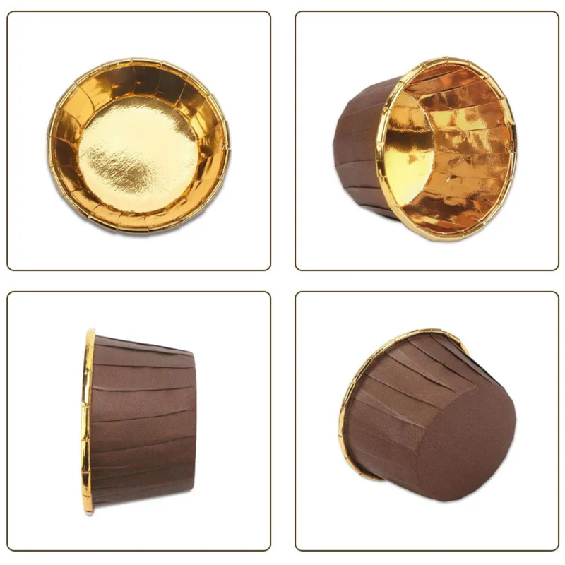 50 шт. одноразовые формочки для кексов из алюминиевой фольги