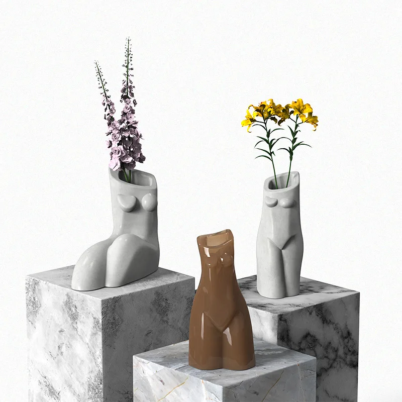 

Large Abstract Woman Body Vase Clay Silicone Mold DIY Craft Art Beauty Flowerpot Concrete Cement Molds Home Table Decoration