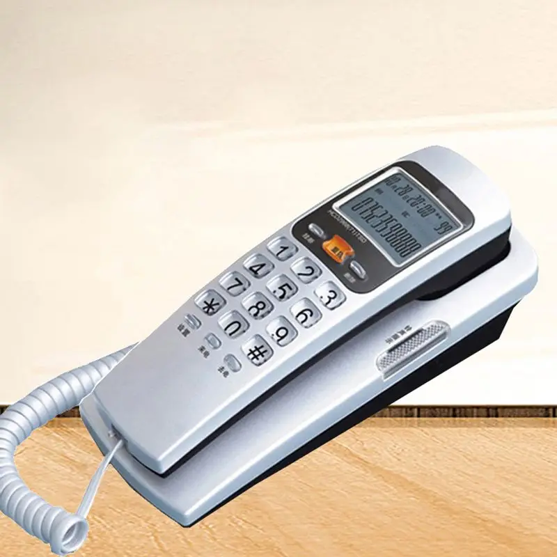 

Corded Phone Landline Telephone With FSK / DTMF Caller ID Ringtone Adjustment Support Callback For Home Office Telefono Fijo DIY
