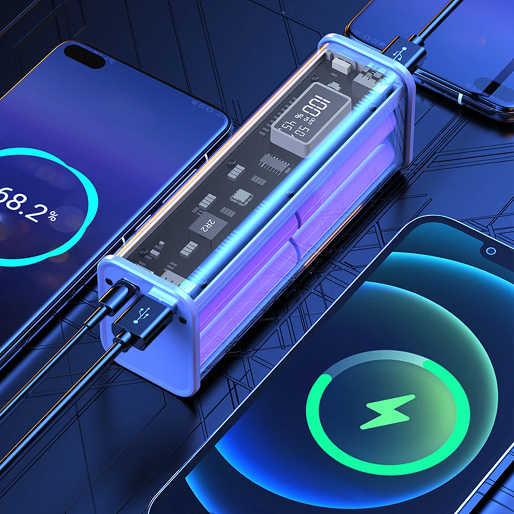 Самодельный блок питания PD22.5W PD/QC быстрая зарядка аккумулятора 18650 батарея для