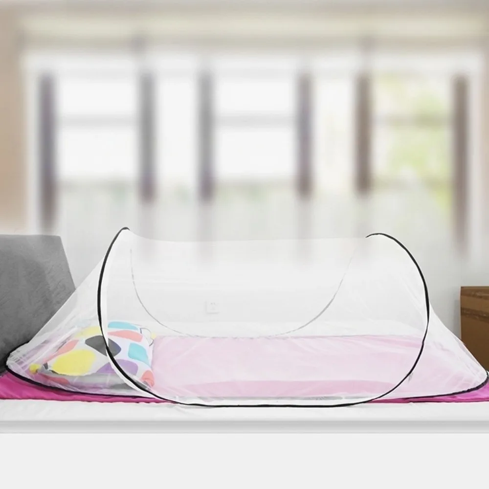 

Складная москитная сетка белая/черная для односпальной кровати