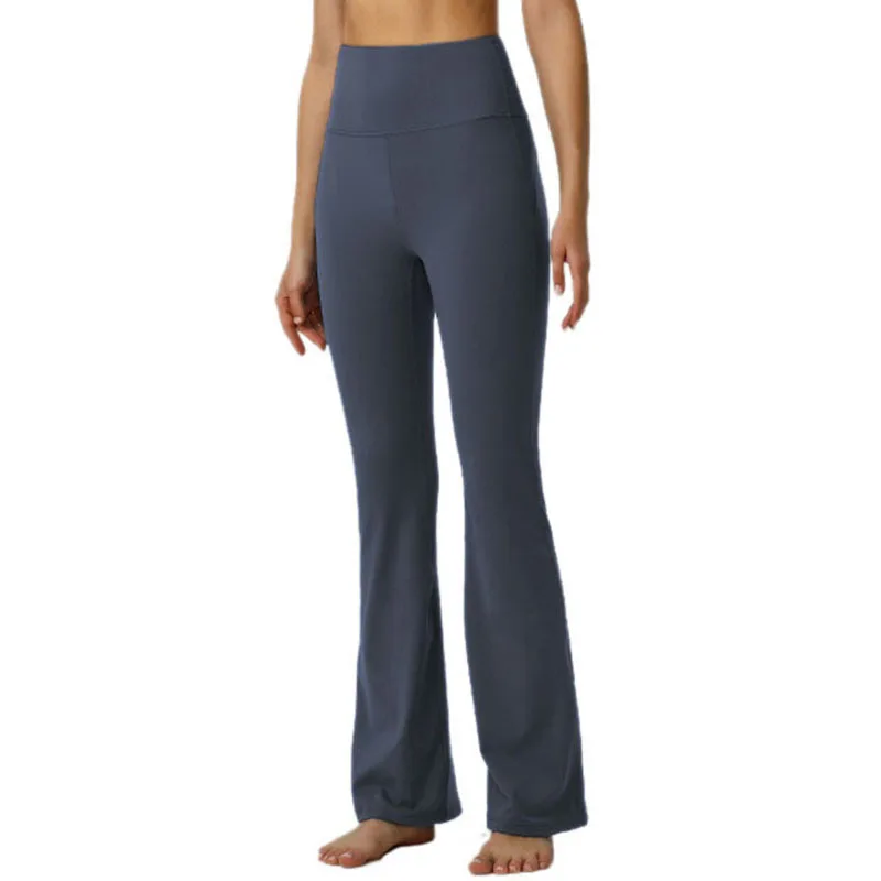 Women's Flared Yoga Sweatpants High Waist Hip Lift Leggings Nylon Fabric Sports Wide Leg pants Pilates Aerobics Dancing Trousers