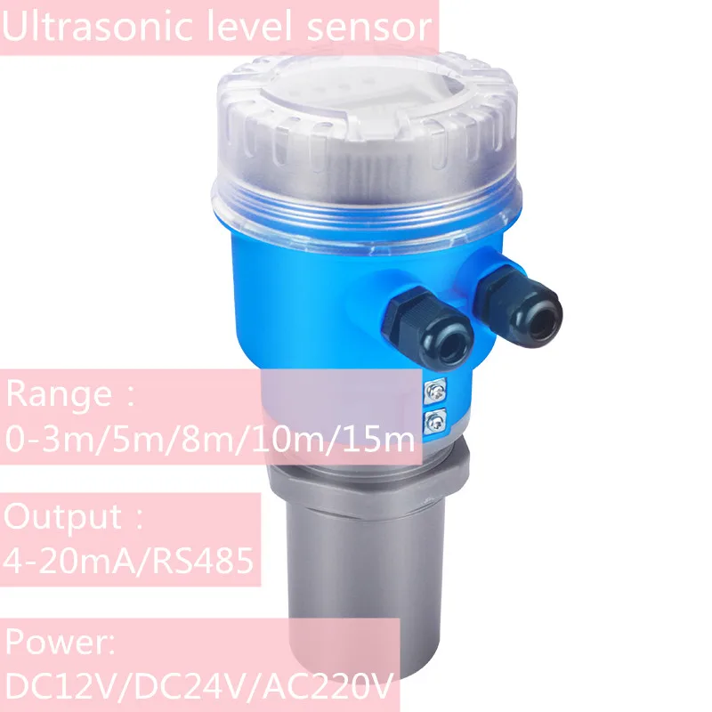 

4~20mA Water Tank Level Gauge Ultrasonic Sensor Water Level Measurement Ultrasonic Level Transmitter