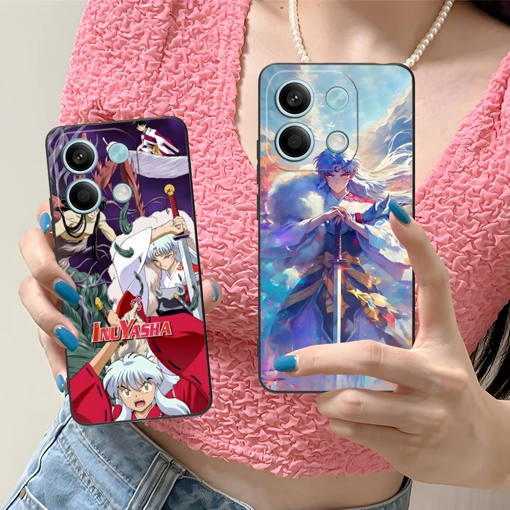 Чехол для мобильного телефона Inuyasha Sesshoumaru Xiaomi Redmi 14 13 13C 12 12C 10 10C A1 A2 A3 Plus 5G черный