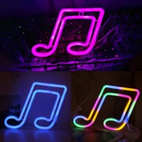 led neon light music note neon lights night light concert wall lamp for bedroom battery usb power nightlight for party
