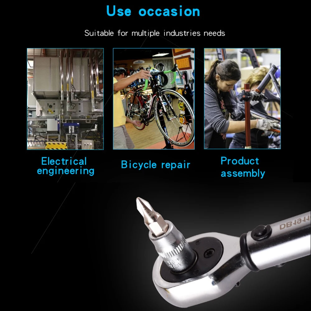 Динамометрический ключ регулируемый инструмент с трещоткой и регулируемым