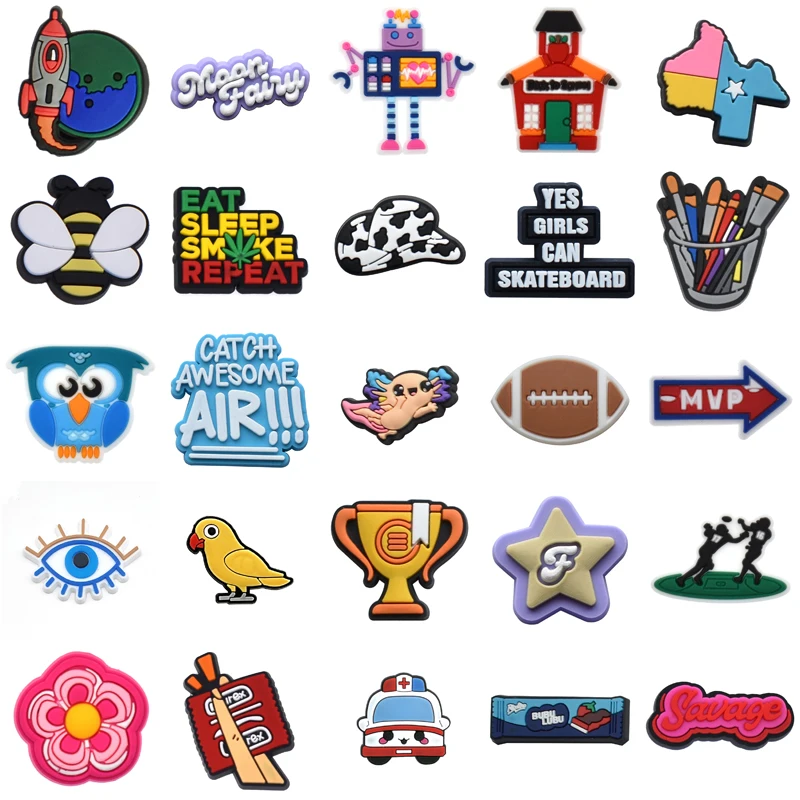 

Packs Men Women Charm Set Jeans Shoes Accessories Para Pins Boy Gifts Girl Shoe Charms Kids Decorations for Crocs Wholesale Bulk