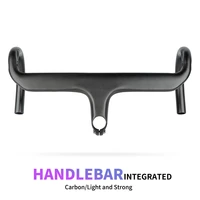 full carbon fiber integrated road bicycle handlebar bike handle bent bars with stem 400420440mm ud matt black