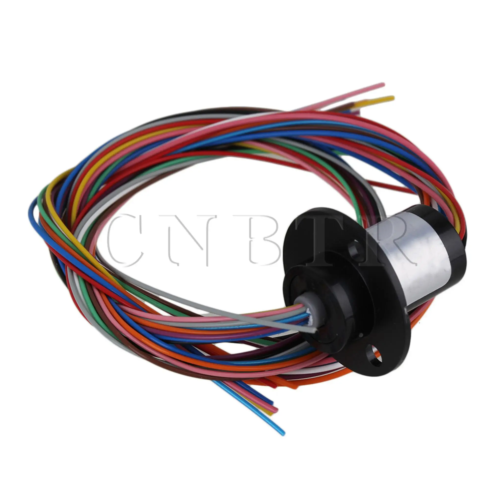 

CNBTR 0.48" Dia Black Metal 12 Wires 2A AC240V Micro Collector Ring 250RPM Capsule Slip Ring for Test Equipment