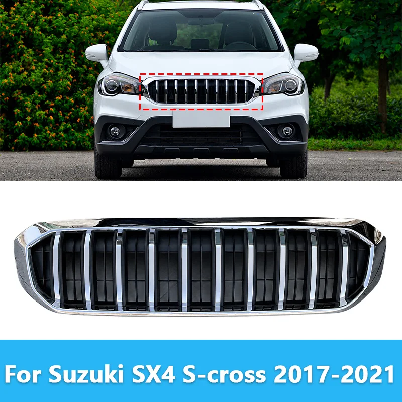 Фото Для Suzuki SX4 S-cross 2017-2021 Передняя верхняя решетка радиатора №1