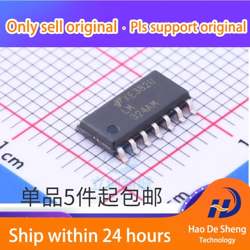 10 шт./лот LM324AMX LM324AM LM324AMX/NOPB SOP-14 усилитель IC новая Оригинальная фотография