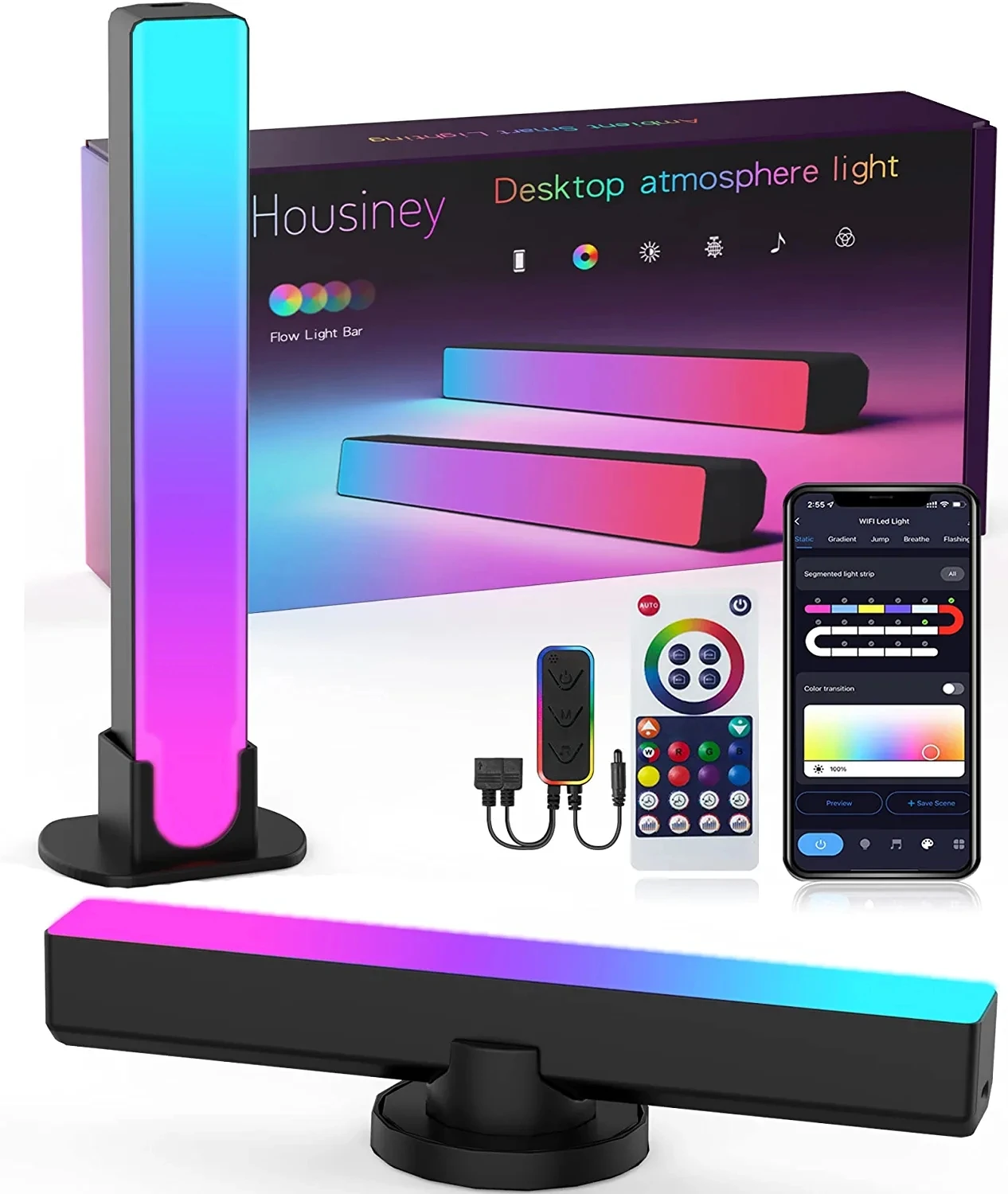 

Умный светодиодный светильник Tuya с поддержкой Wi-Fi, RGBIC, Bluetooth