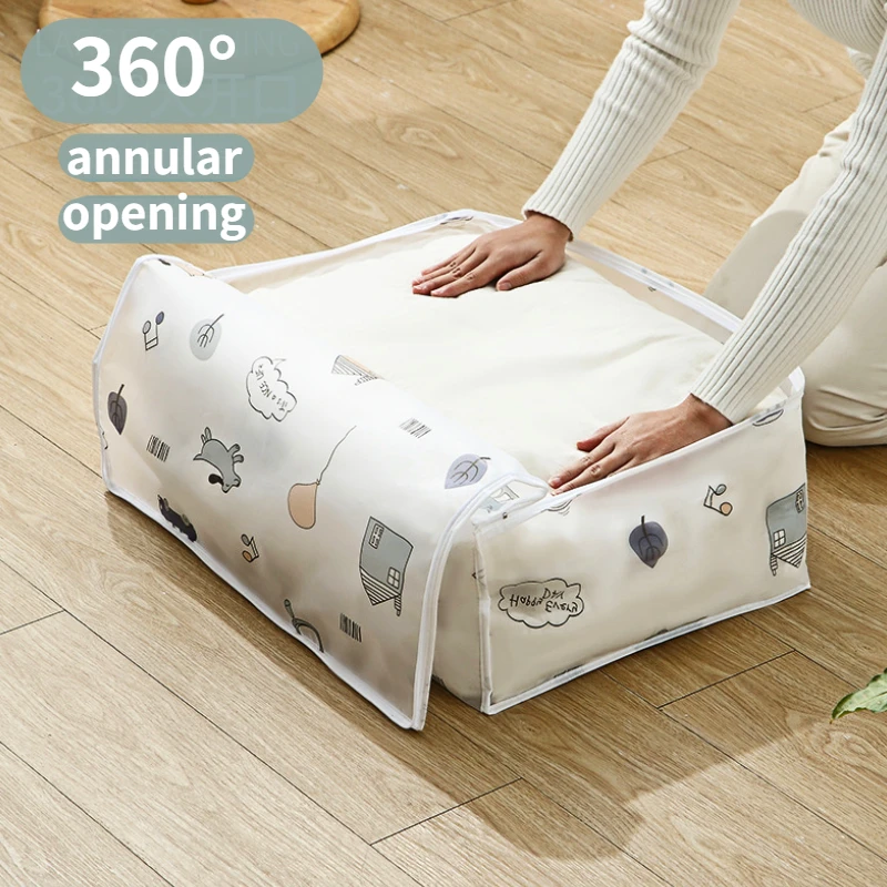 

PEVA Quilt Storage Bag Home Finishing Storage Bag Clothes Daily Necessities Waterproof Storage Box Home Storage Storage Tool