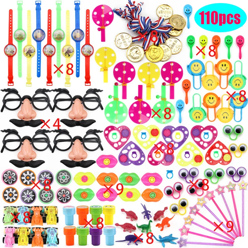 

110PCS Goodie Bag Fillers Party Favors For Kids Birthday Pinata Filler Toy Assortment Prizes for Kids Classroom Rewards