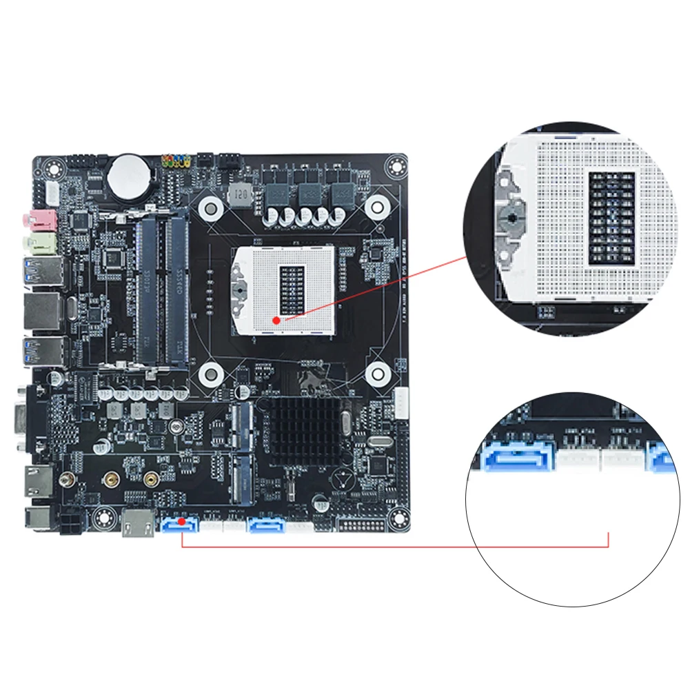 

HM87 Computer Motherboard Support Intel 4 and 5rd SNB/IVB LGA946 Motherboard Kit USB3.0 SATA M.2 Nvme M PCI Express 1000Mbps LAN