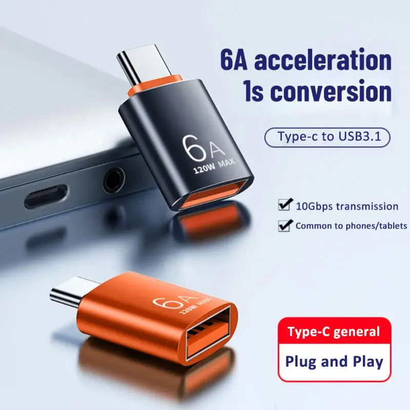 

Aluminum 6A USB Type C Adapter Male To USB 3.0 Female OTG Cable Converter Portable TypeC Adapter For MacBook Pro/Air Smartphone