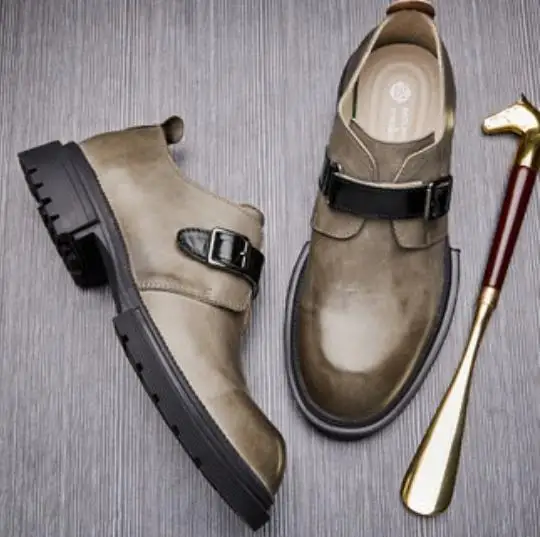 

Leather Shoes Men Vintage Business Fashion Casual Wedding Dress Shoes Japan Korean Streetwear Leather Shoes Male Sneakers Shoes