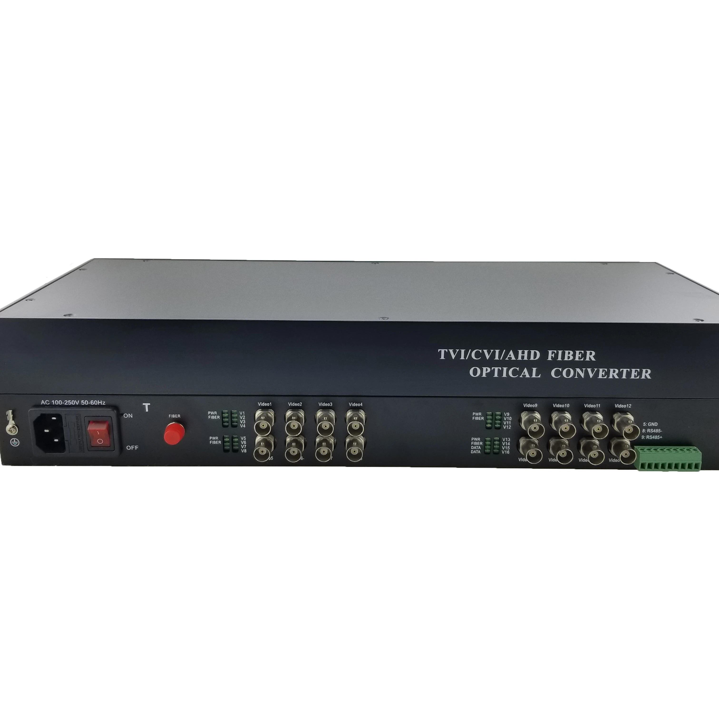 

Fiber optic equipment Manufacturer 1080P@60HZ 16 Channel CCTV lossless Video HDCVI/TVI/AHD/CVBS fiber optic converter
