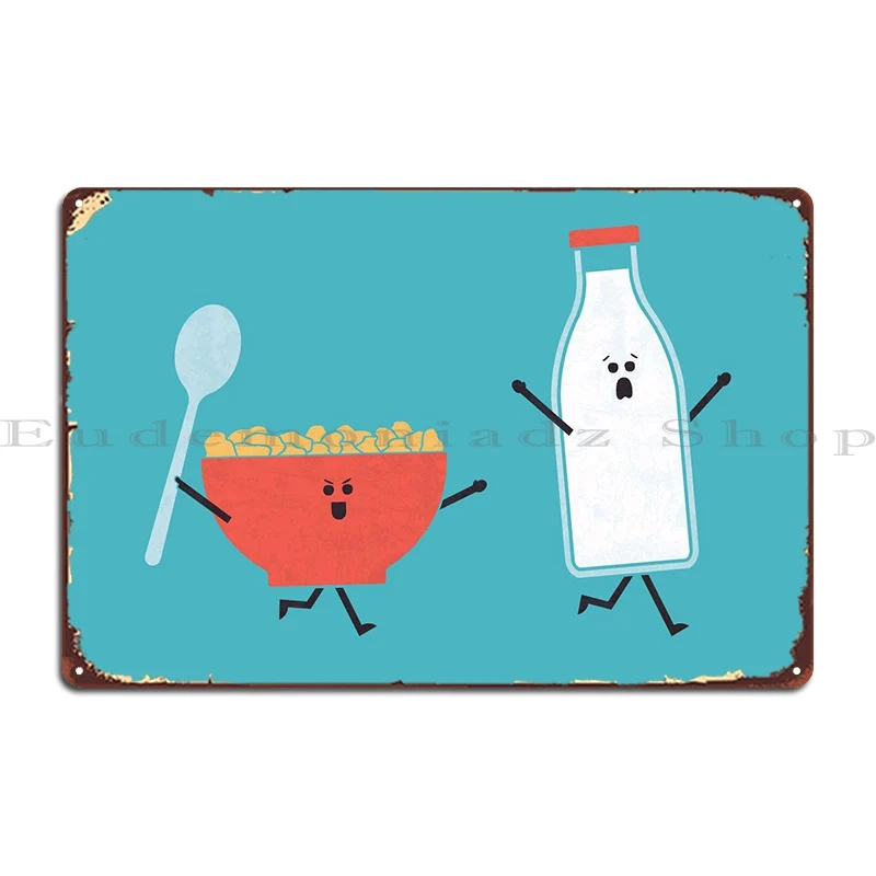 

Металлический знак убийца хлопьев, настенный кинотеатр, кухня, Настенная роспись на заказ, жестяной знак, плакат