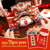 2022 year of the tiger cartoon red envelope bag creative fabric art lucky red paket cute childrens new years announcements