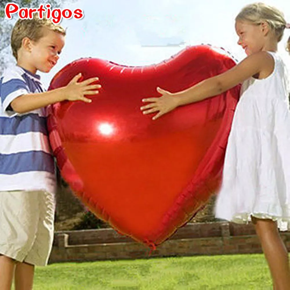 

2022 Heart Balloon 75cm Red Heart Shape Air Party Balloons Valentines Day Wedding Love Decorations Marriage Supplies Foil Balloo