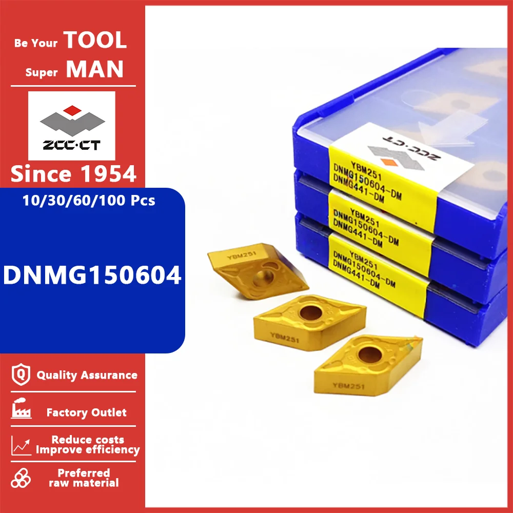 

ZCCCT DNMG150604 DNMG 150604 Finishing Medium Turning Carbide Inserts Cutting Tool CNC Tools Lathe Cutter Tool