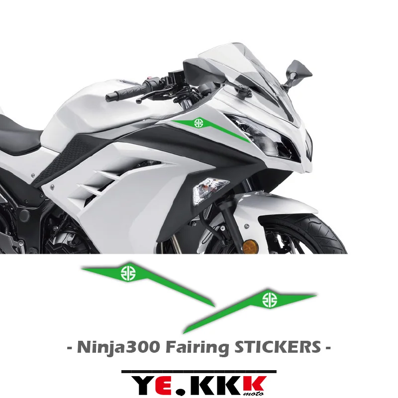 

For Kawasaki Ninja300 Ninja300SE EX300 Fairing Sticker Head Shell Sticker Line H2 LOGO Cut Decal