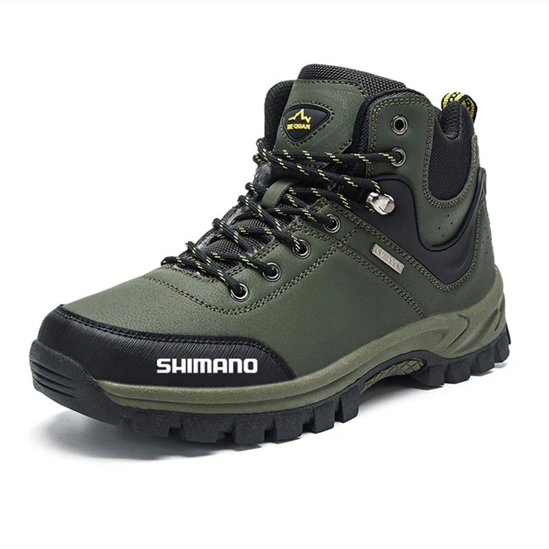 

Mountaineering Men's Outdoor Sports Fishing Shoes Anti-Slip Travel Casual Sneakers Wear-Resisting Camping Rubber Hiking Shoes